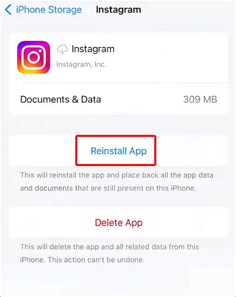 Reinstall Instagram iPhone