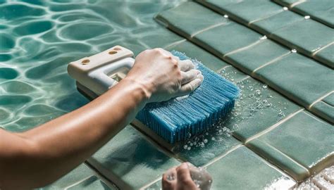 Removing calcium buildup from pool tile