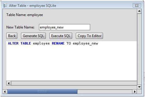 Rename Table