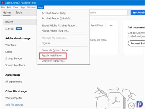 Repair Adobe PDF Reader Installation