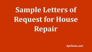 Situations for Repair Request Letter