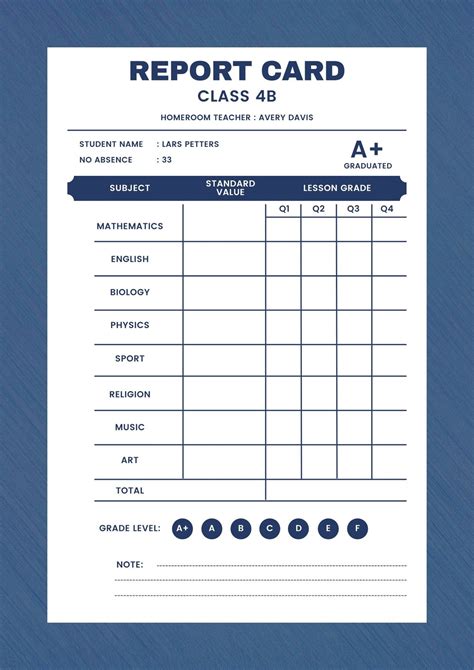 Report Card Templates
