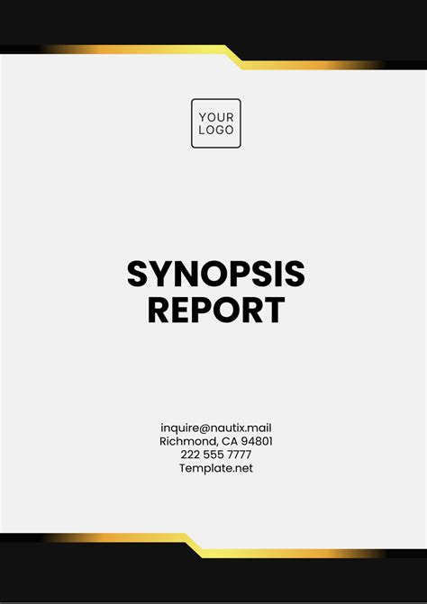 Report Synopsis Template