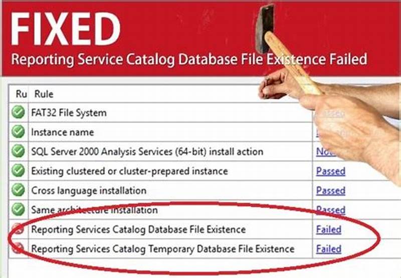 Reporting Services Catalog Database File Existence Error