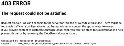 Request Could Not Be Satisfied error