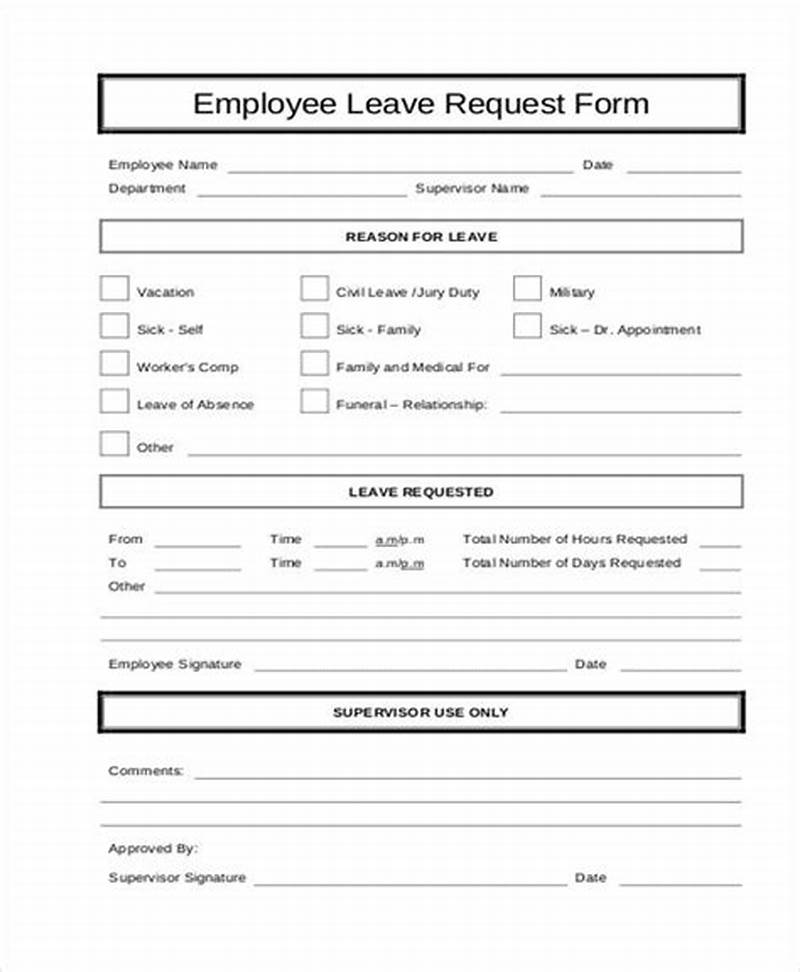 Request For Leave Of Absence Form Sample