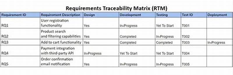 Requirement Traceability Matrix Template With Example