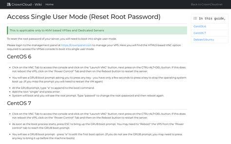 Use Single-User Mode to Reset or Add a Password