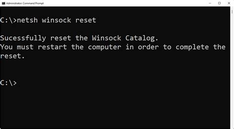 Reset Winsock