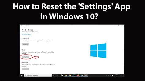 Reset the Settings App