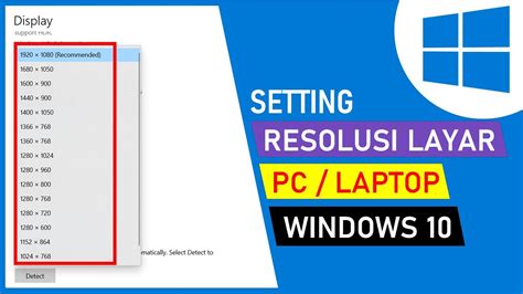 Resolusi Layar Windows 10