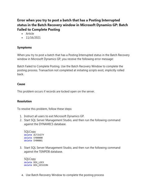 Resolving Dynamics GP VBA Permission Errors