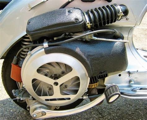 Restored classic Vespa engine