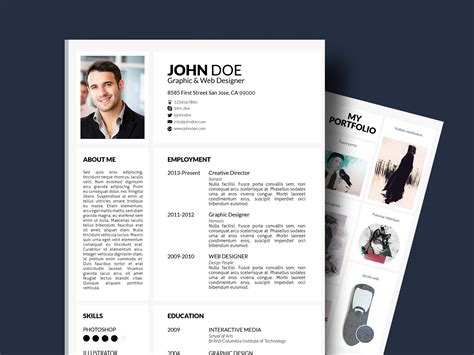 Resume And Portfolio Template