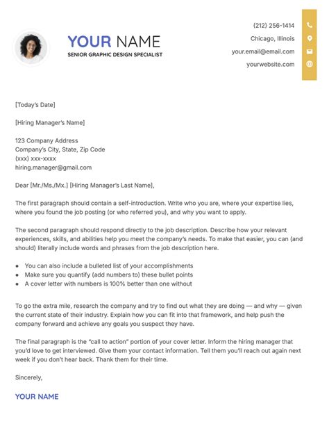 Resume Cover Letter Template Google Docs