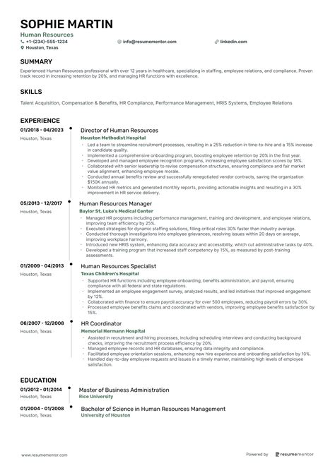 Resume Template Header