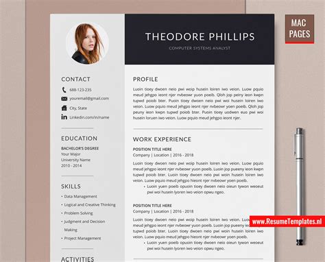 Resume Template Mac