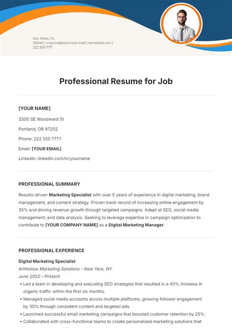 Resume Templates For It Jobs