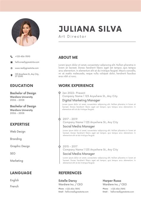 Resume Templates With Picture