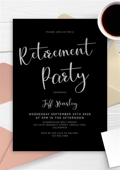 Retirement Invitations Templates