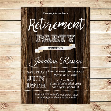 Retirement Party Invitation Template Free