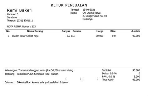 Retur Penjualan