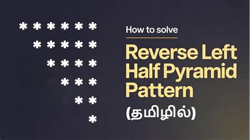 Reverse Left Half Pyramid Pattern In Java