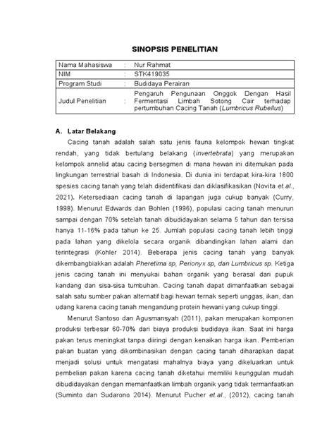 Revisi Sinopsis
