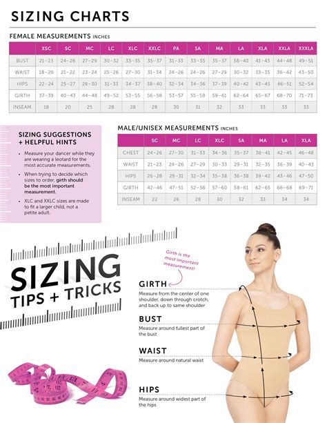 Revolution Dancewear Size Chart