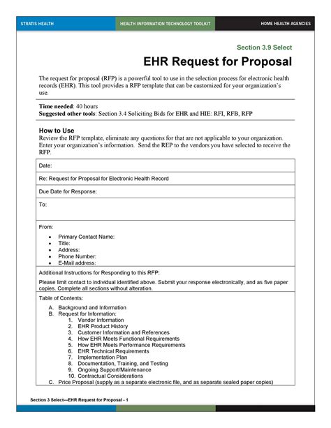 Rfp Request For Proposal Template