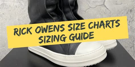 Rick Owens Shoes Size Chart
