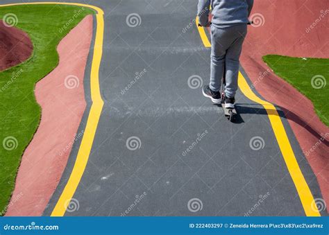 Riding Scooter on Bumpy Road
