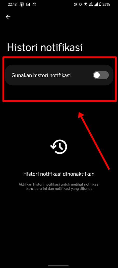 Riwayat notifikasi Android