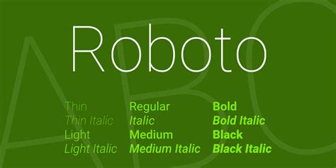 Roboto font