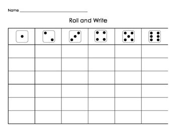 Roll And Write Template