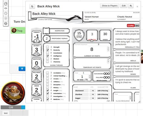 Roll20 Macro Templates