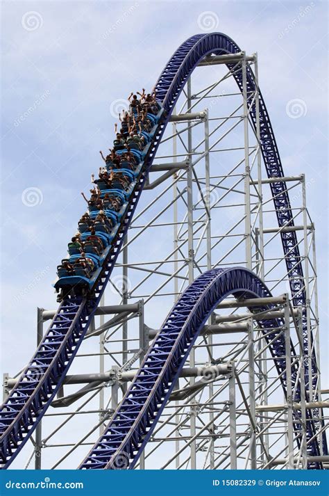 Roller coaster going up