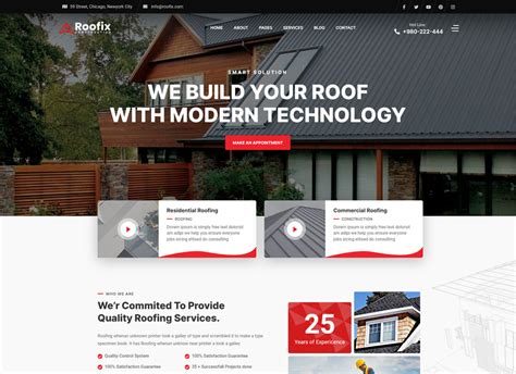Roofing Website Template