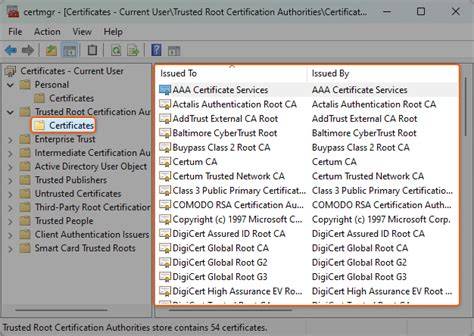 Root Certificate Authorities