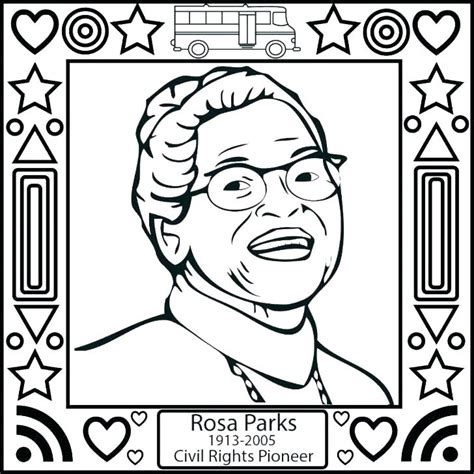 Rosa Parks Coloring Page Printable