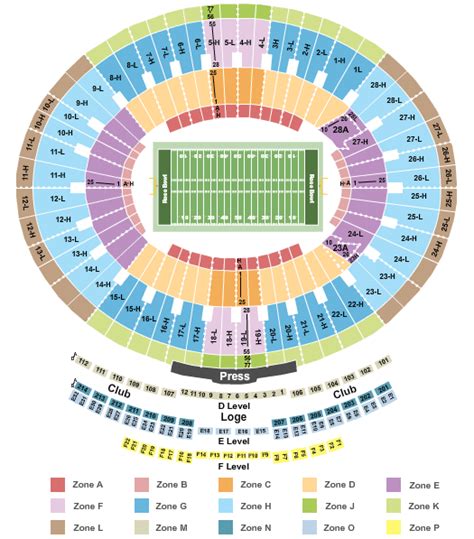 Rose Bowl Pasadena Seating Chart