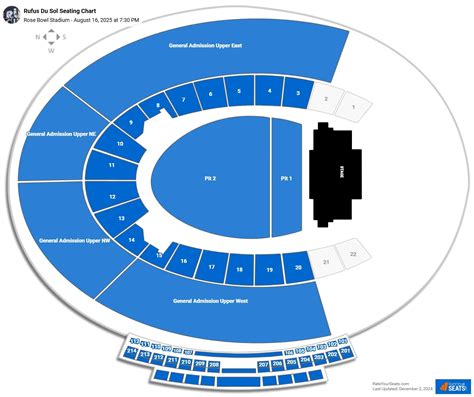 Rose Bowl Seating Chart 3d