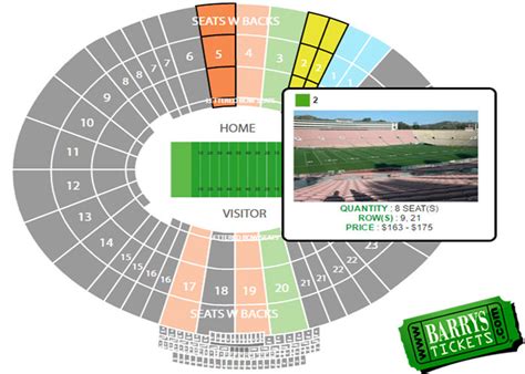 Rose Bowl Seating Chart View