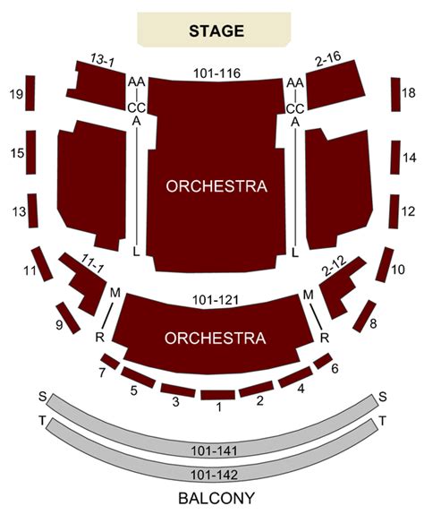 Rose Theater Seating Chart