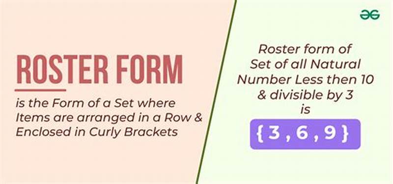 Roster Form And Set Builder Form Examples