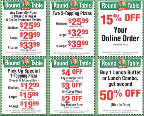 Round Table Coupons Printable