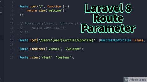 Routing Parameters Laravel 8