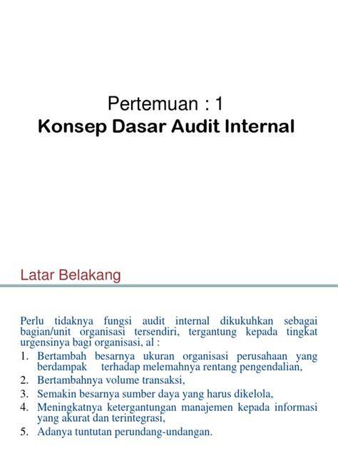 Ruang Lingkup Audit Internal