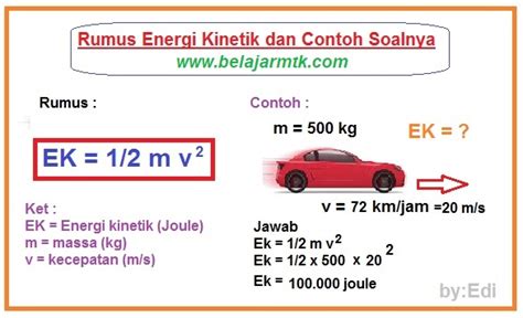 Rumus Energi Kinetik