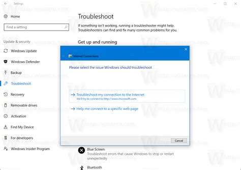 Run Troubleshooter for Windows 10